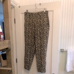 J. Crew leopard print pants, size 10
